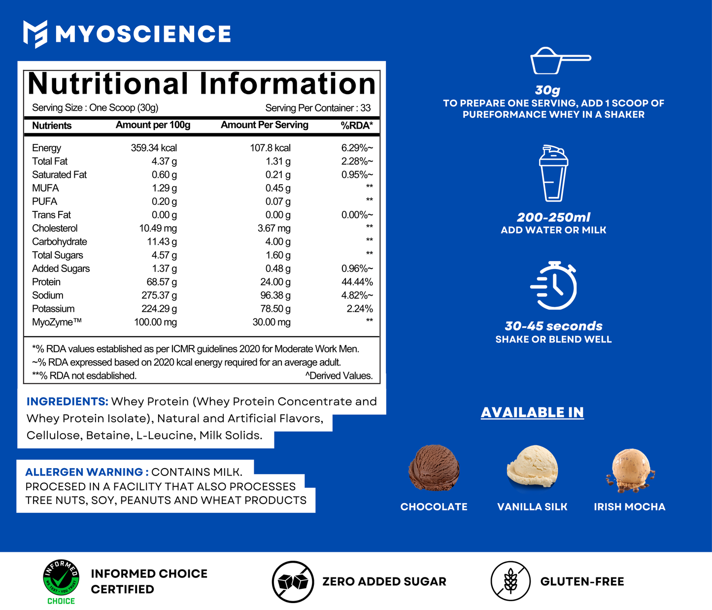 Pureformance 100% Whey Protein - 2.2lbs